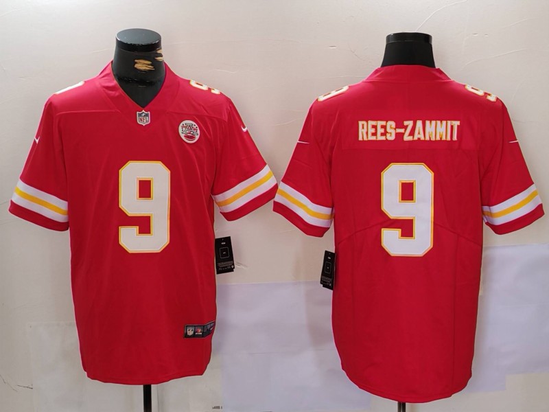 Men's Kansas City Chiefs Louis Rees-zammit #9 Red Jersey